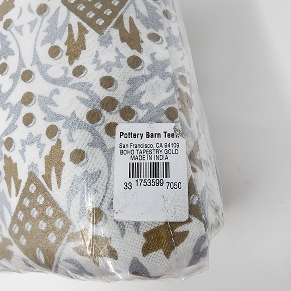 Pottery Barn New Teen Tapestry Boho Gold Mandala Print Wall Decor Dorm 80" x 91" - Picture 2 of 6